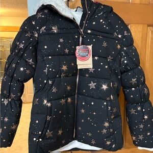 ZeroXposur Girls Black Starry Kids Puffer Jacket NWT 14/16
